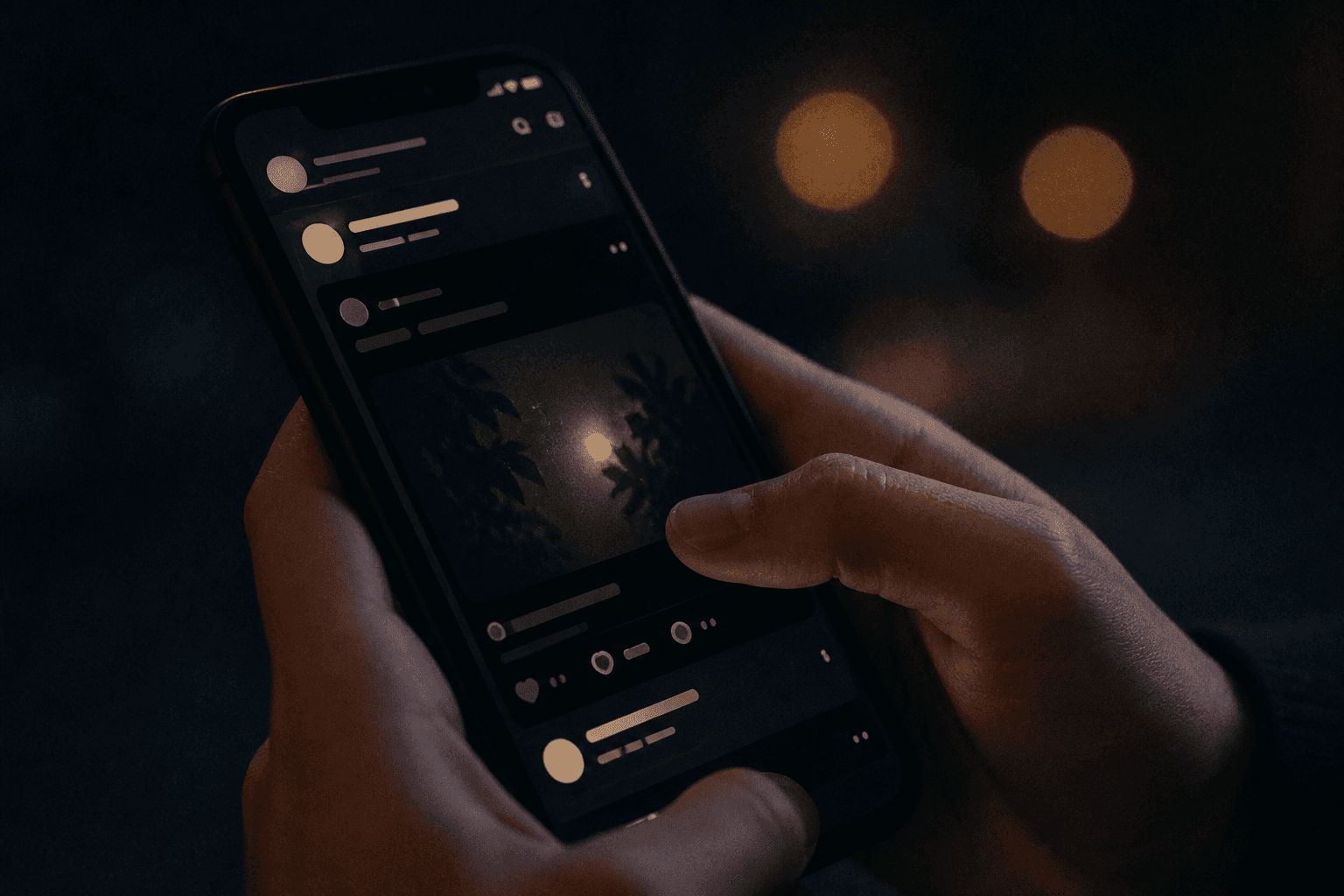 Feed de redes en móvil